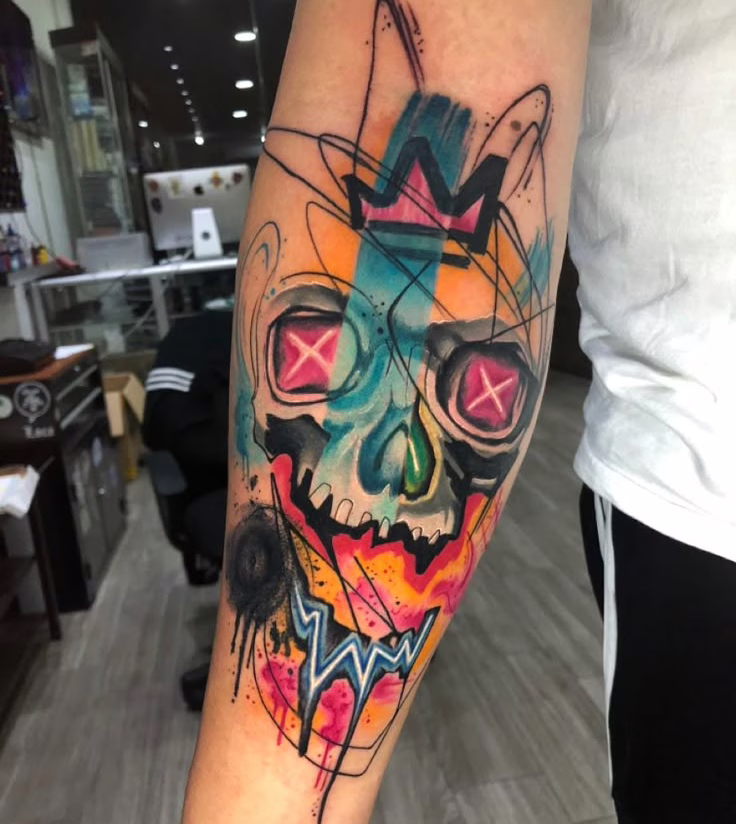 tatuajes a color en el brazo