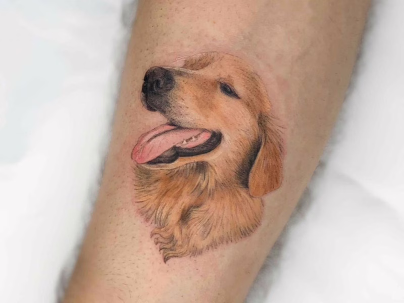 tatuaje perro realista
