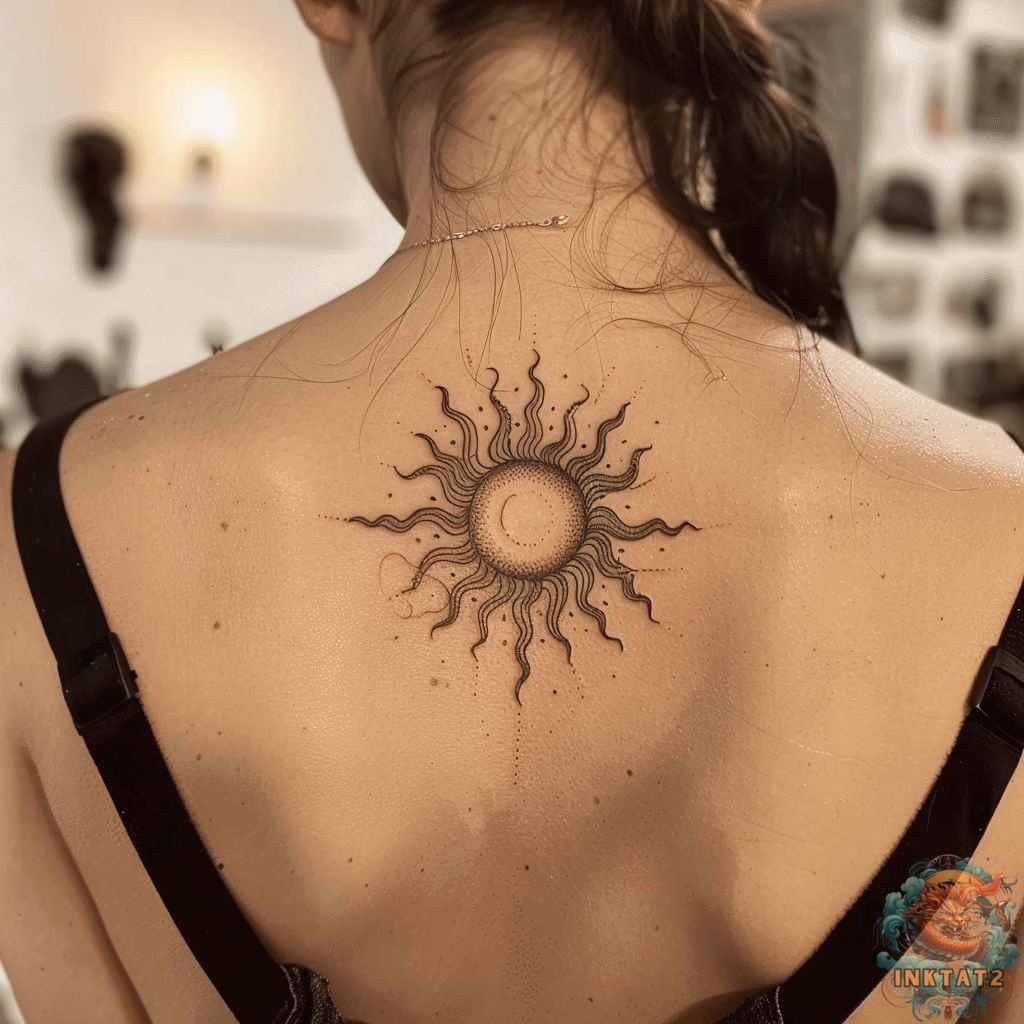 sol egipcio tatuaje