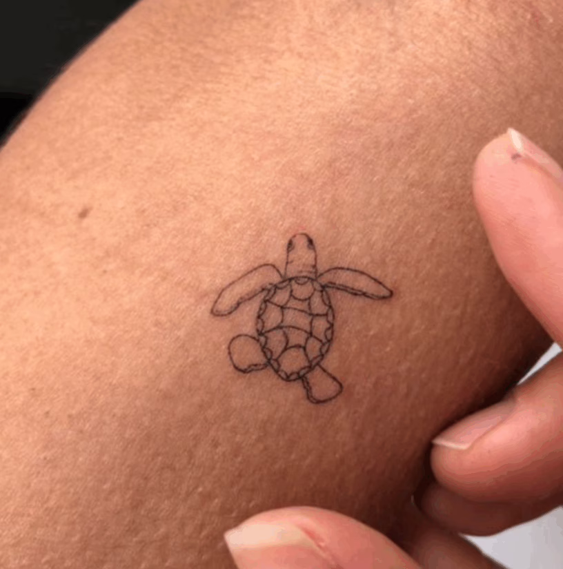 tatuaje tortuga silueta