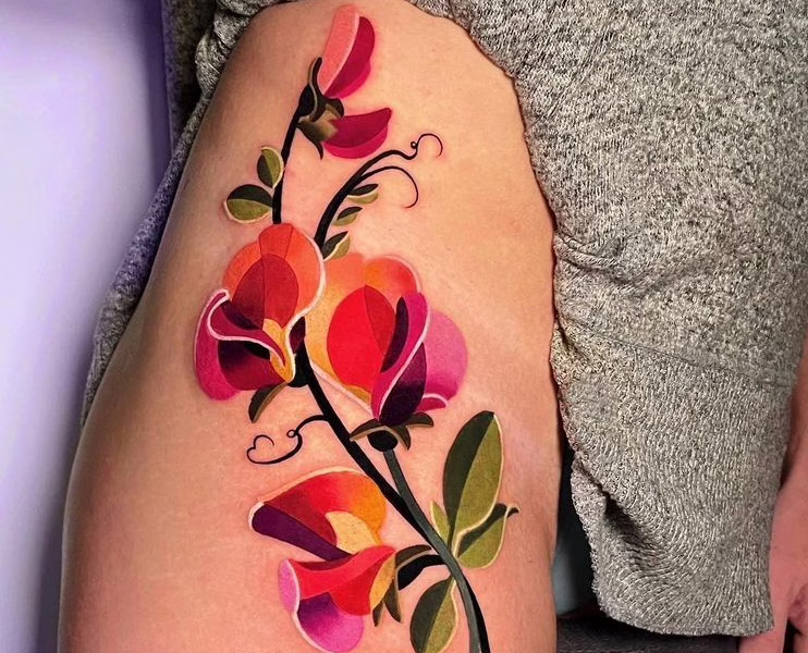 dibujos de flores a color para tatuajes