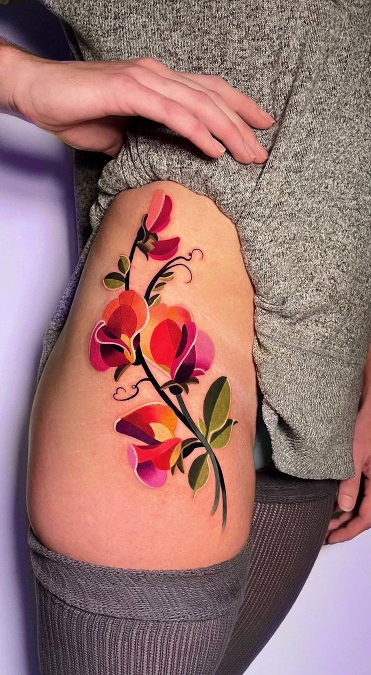 dibujos de flores a color para tatuajes