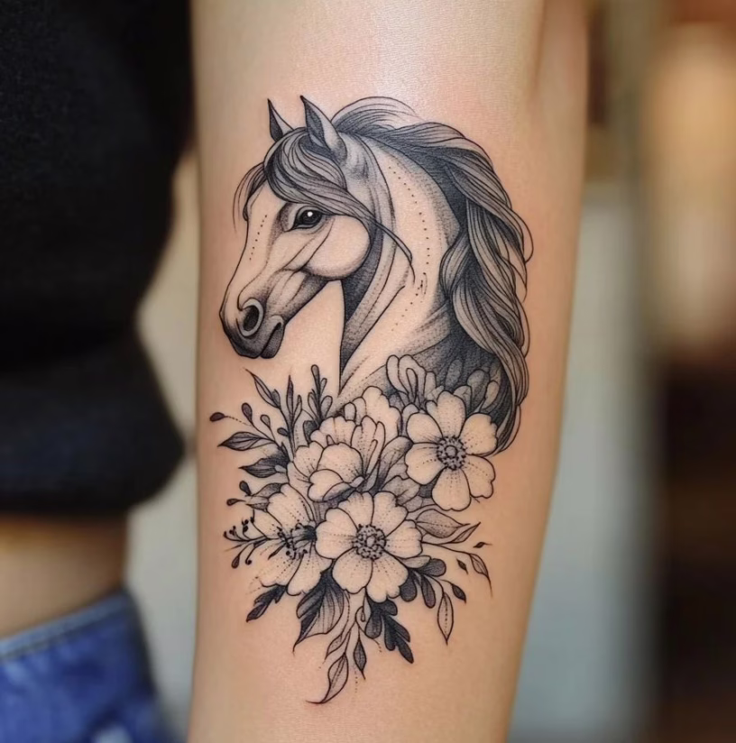 caballos tatuajes para mujer