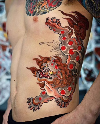 tatuaje perro de fu
