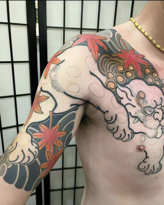 tatuaje perro de fu